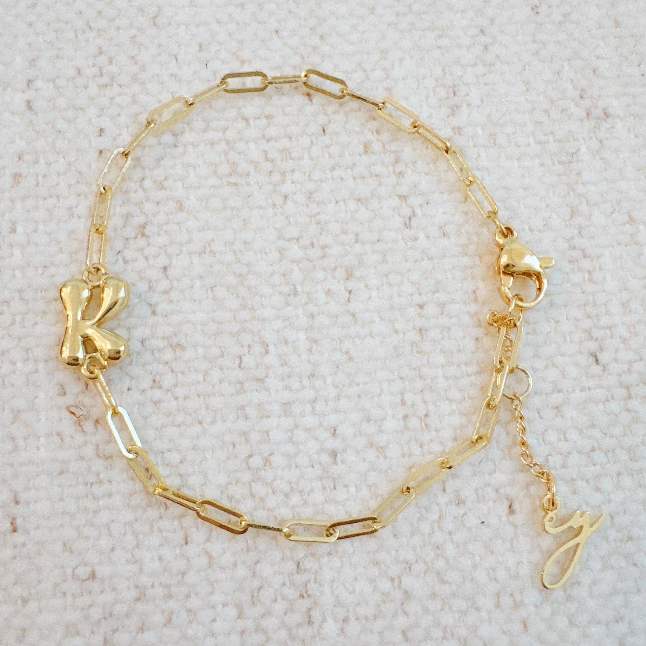 Ellison+Young - Wholesale Link & Chain Bracelet - Mini Balloon Initial Bracelet25