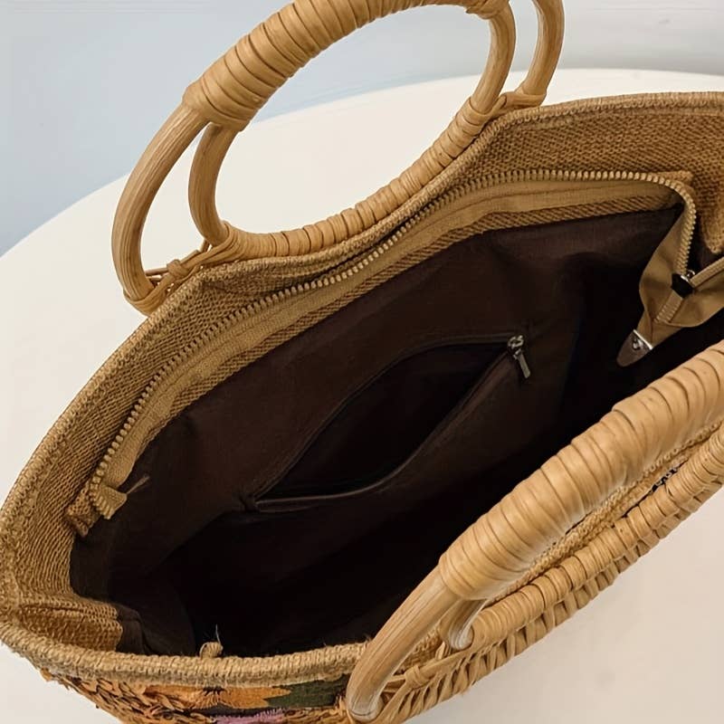 NARWEY INC – wholesale Tote bag – Women's – 1Pc High-End Glitter Straw Woven Tote Bag For Summer8