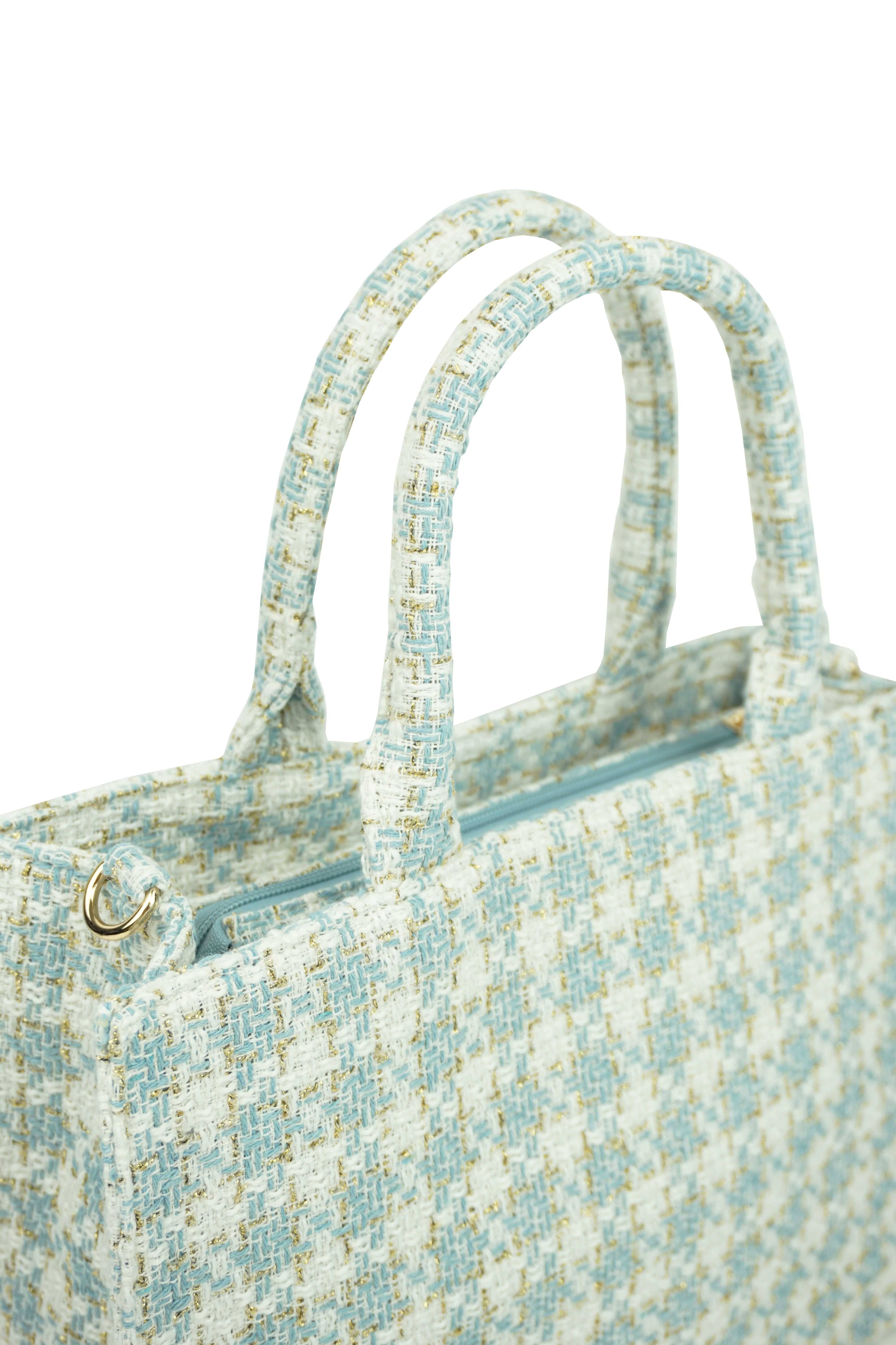 Anais - Venta al por mayor Bolsa de asa- Mujer - Bolso tote con estampado de tweed 36233-12