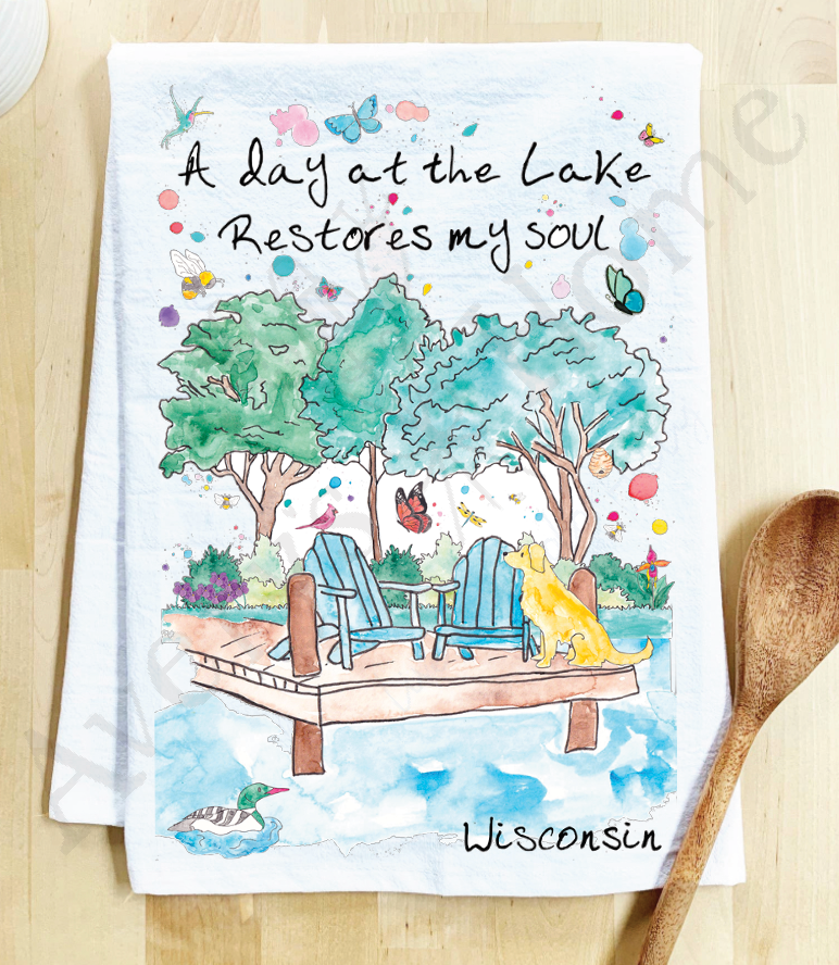 Avery's Home - Wholesale Tea Towel - A Day at the Lake or River Customizable Tea Towel52