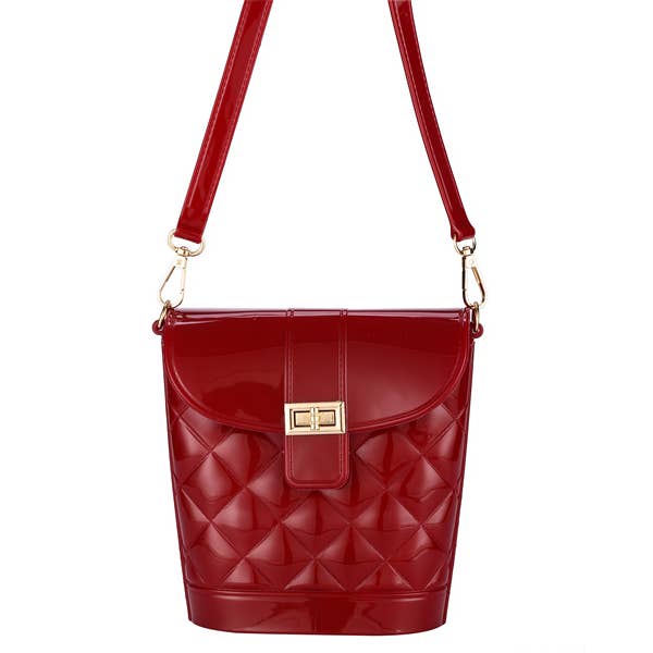 Ladies Jelly Quilted Shoulder Handbag for wholesale by Nima Accessories Inc