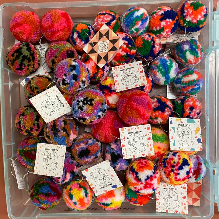 The Lost & Found - Wholesale Hoop Earrings - Pom Pom Hoop Earrings5