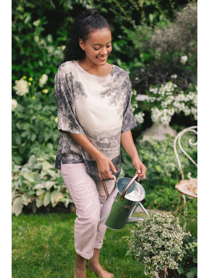 Market of Stars (Worldwide) - Wholesale Tunic - Women's - Still I Rise Luxe Tee Landscape Print Tunic Shirt