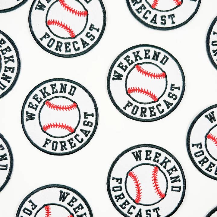 Field Trip Threads - Vente Écusson - Écusson thermocollant brodé Weekend Forecast avec baseball 3