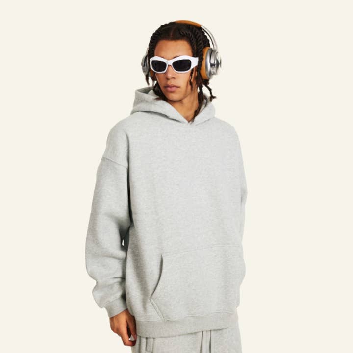 Men's Solid Color Oversize Hoodie for wholesale by particleactive