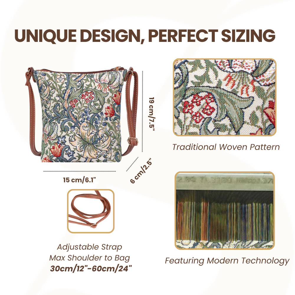 SignareArt - Vente Sac à bandoulière – femme - SAC À BANDOULIÈRE SLING-GLILY | WILLIAM MORRIS GOLDEN LILY2