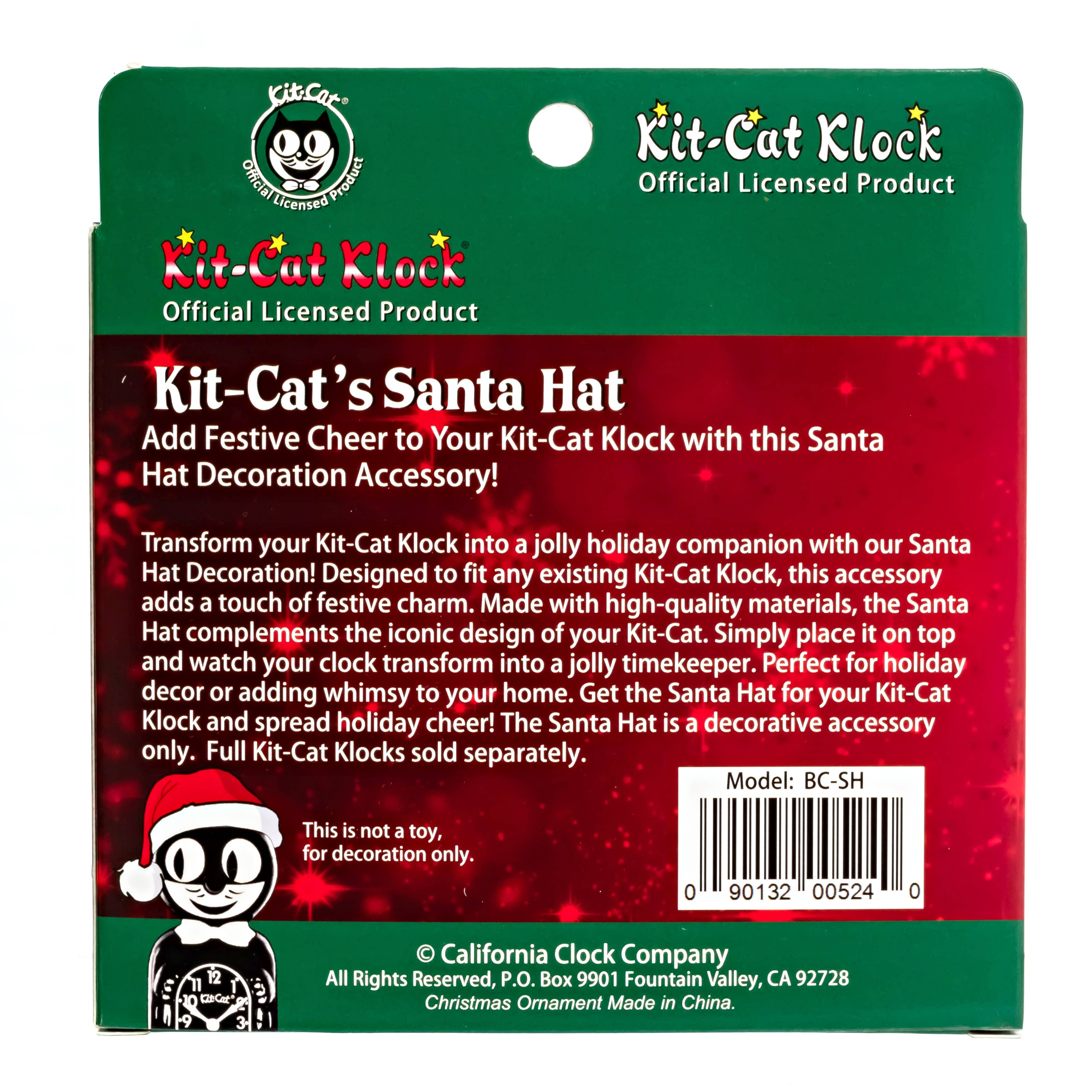 Kit-Cat Klock - Wholesale Christmas Decoration - Santa Hat Decoration (fits any full sized Kit-Cat Klock!)4