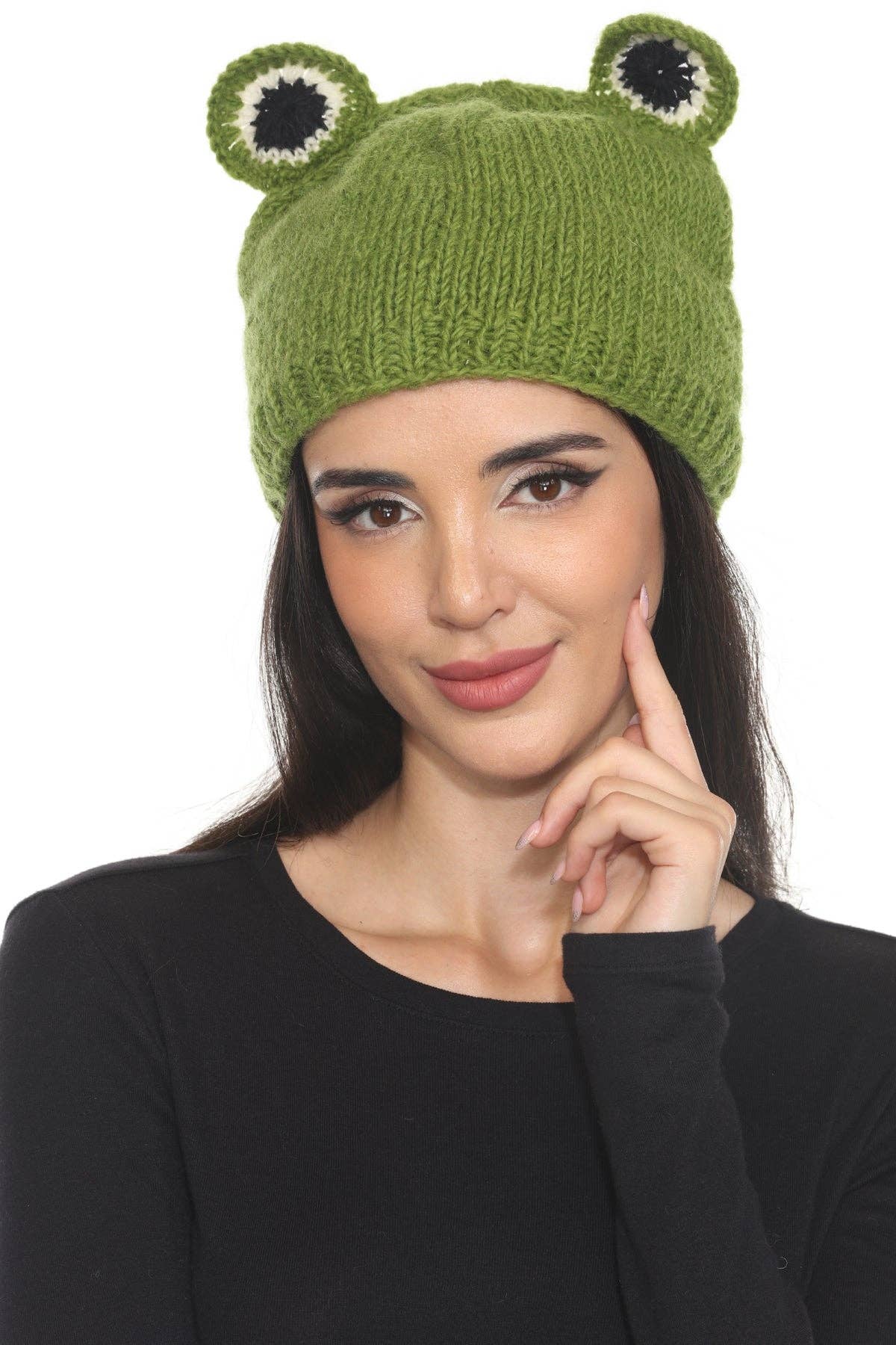 Lakhays Collection Inc. - Vente Bonnet – femme - Bonnet Vert Grenouille en Laine11
