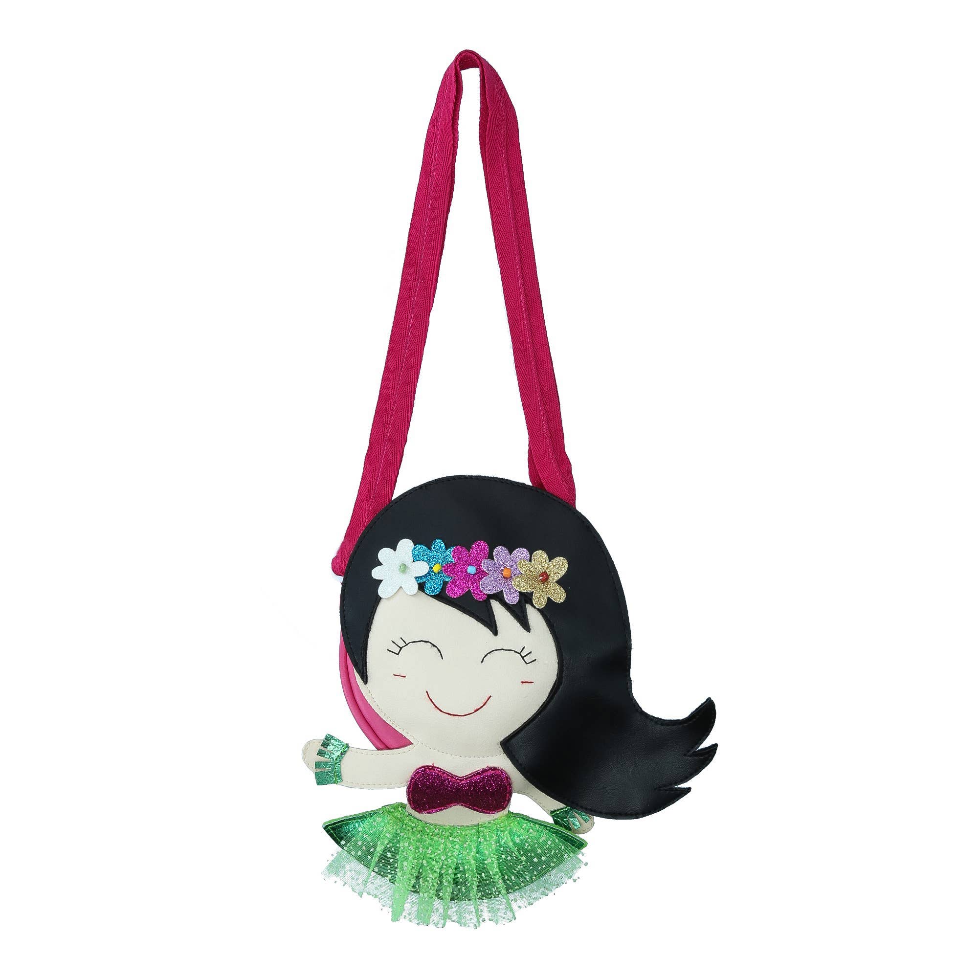 Lily and Momo - Wholesale Crossbody Bag - Kids - Kids Aloha Hawaiian Girl Crossbody Bag - Multi1