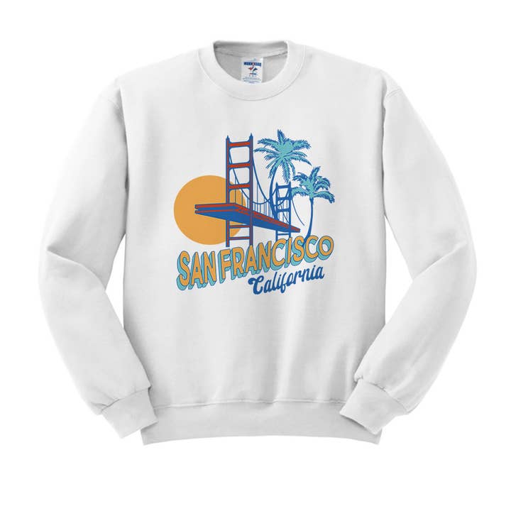 Lucky Luna Apparel - Wholesale Graphic Sweatshirt - Women's - Vacation San Francisco California Crewneck Sweatshirt