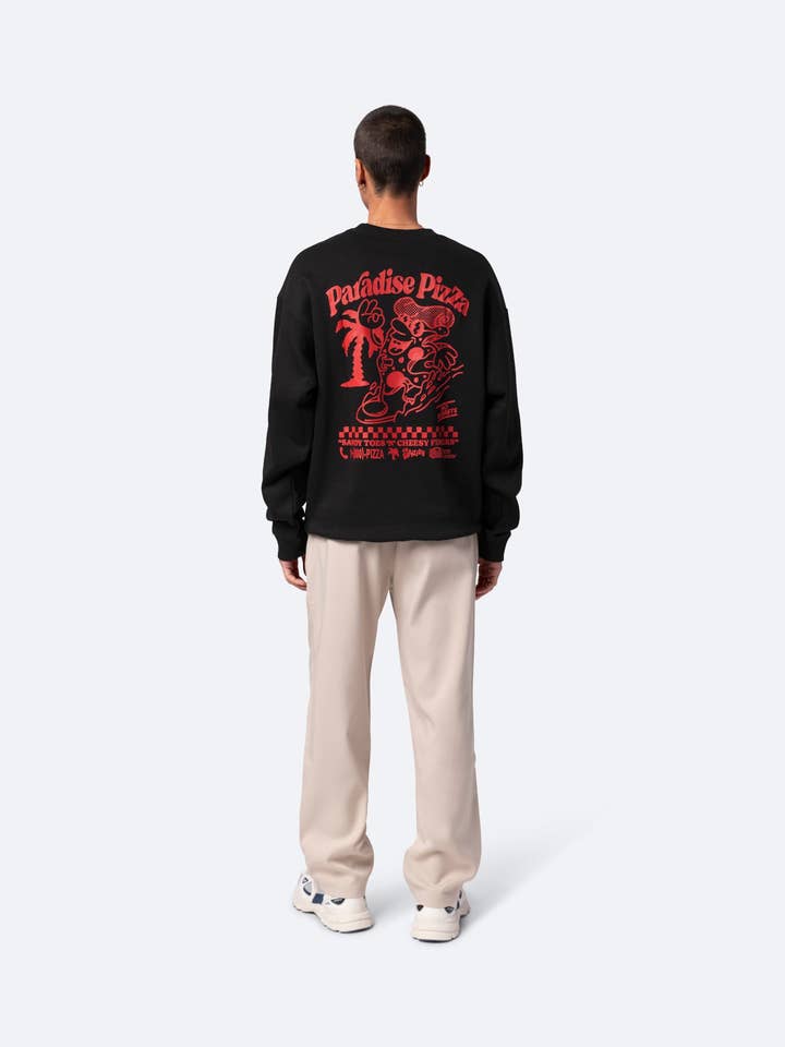Sort Paradise Pizza Sweater - Sort for engroshandel på Faire