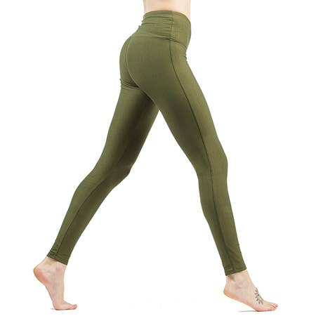 Hands To Hearts - Vente Legging de sport/d'intérieur – femme - Cool Tech Legging long Sauge2