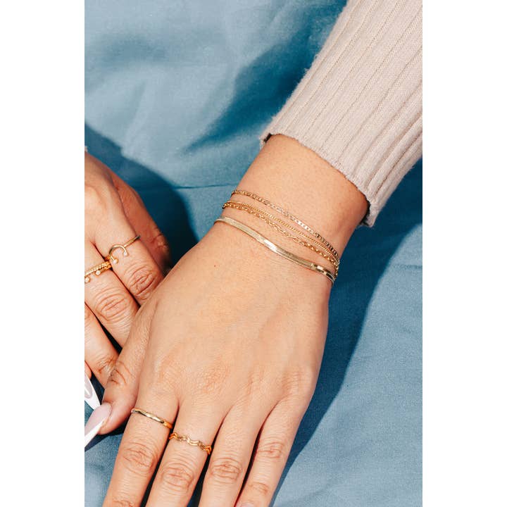 Anarchy Street - Wholesale Link & Chain Bracelet - Assorted Snake Chain Clasp Bracelet