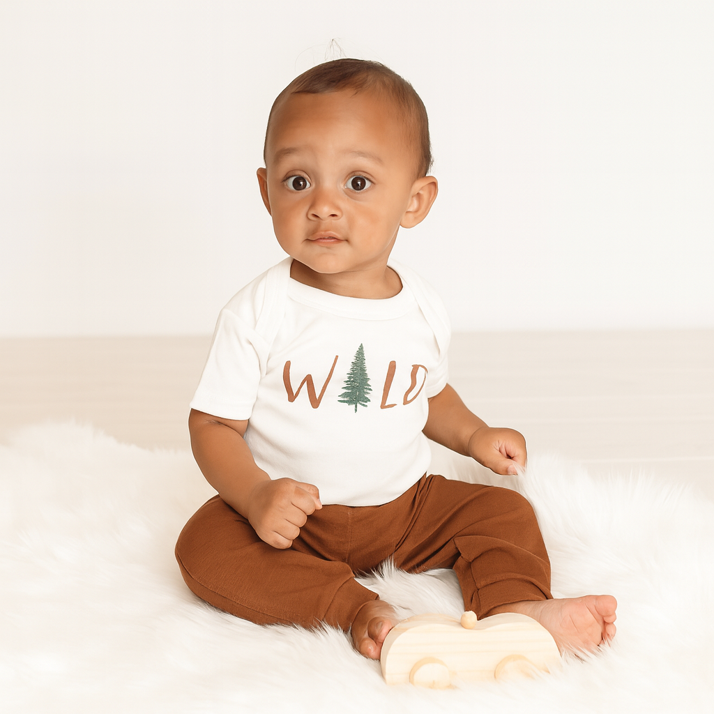 Standard byxor med uppvik ekologisk| kanel för wholesale på Faire2