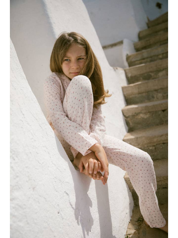 Sleepy Doe - Wholesale Sleepwear set – Kids - KIDS TRADITIONAL SET | BLUSH MUSLIN1