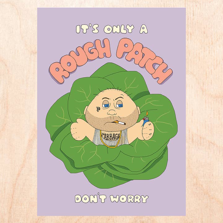 ROUGH PATCH Thinking Of You Card for wholesale by FINEASSLINES