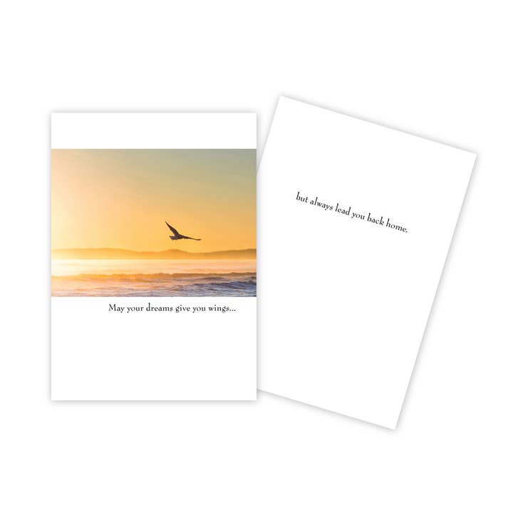 Bird Flying Over Ocean Congratulations Card for wholesale by Sun Day Greetings
