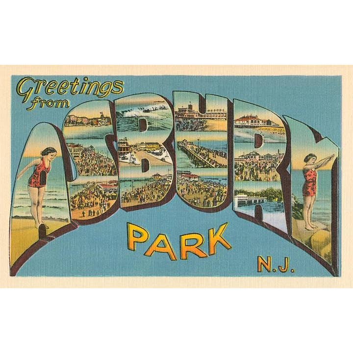 Magnete NJ-274 Saluti da Asbury Park, New Jersey per la vendita all'ingrosso da parte di Found Image Press