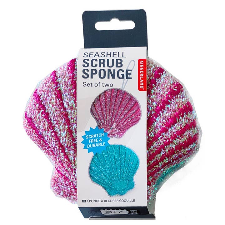 Kikkerland Design Inc - Wholesale Cleaning Sponge - Seashell Scrub Sponges
