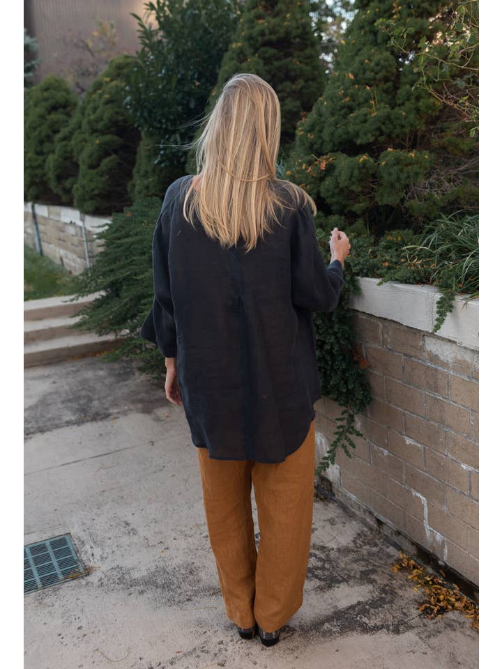 VIKOLINO - Wholesale Blouse - Dames - Transparante (Gaas) Linnen Top met V-hals3