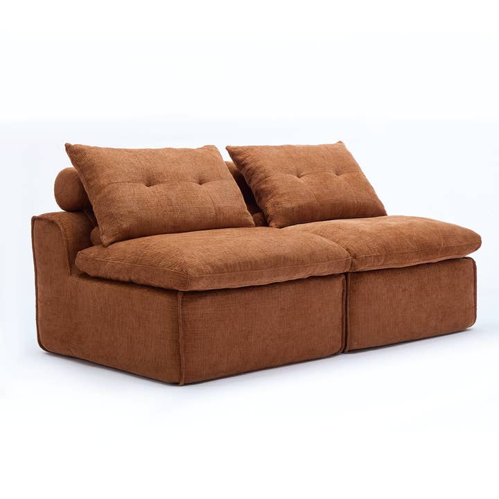 HOMYCASA DESIGN INC - Wholesale Sofa - Modular Sofa Chenille Fabric Neck Lumbar Pillow Space Saving14