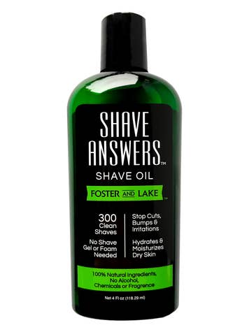 Foster and Lake, Shave Answers Huile de rasage - Non parfumé-naturel pour la vente par Foster and Lake Inc.