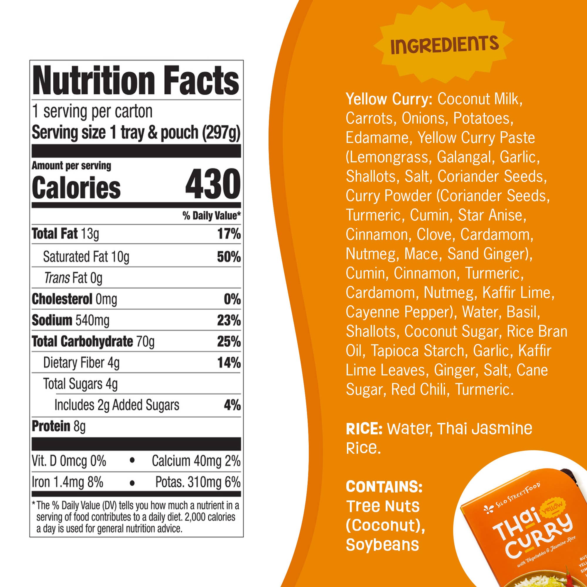 Sun Tropics – wholesale Shelf-stable prepared meal – Thai Yellow Curry with Vegetables & Jasmine Rice1