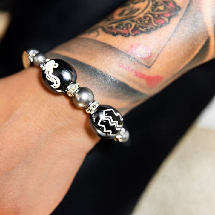 Fiona Accessories – Großhandel Perlenarmband – Sternzeichen Swarovski Perlen Stretch Armband Sternzeichen Schmuck12