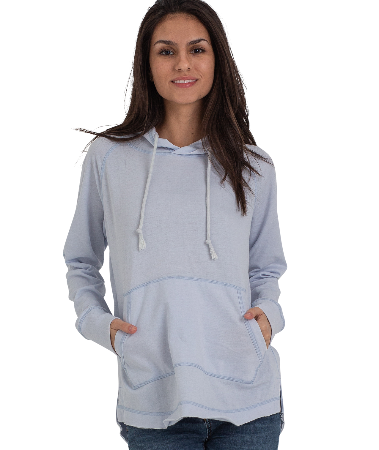 U.S. Apparel – wholesale Hoodie – Women's – Ladies Crossover Hoodie - Drop Back Hem6