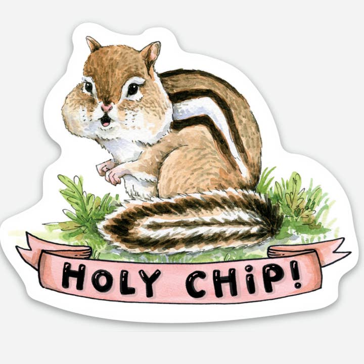 Santo Chip! Adesivo Chipmunk per la vendita all'ingrosso da parte di Paper Wilderness