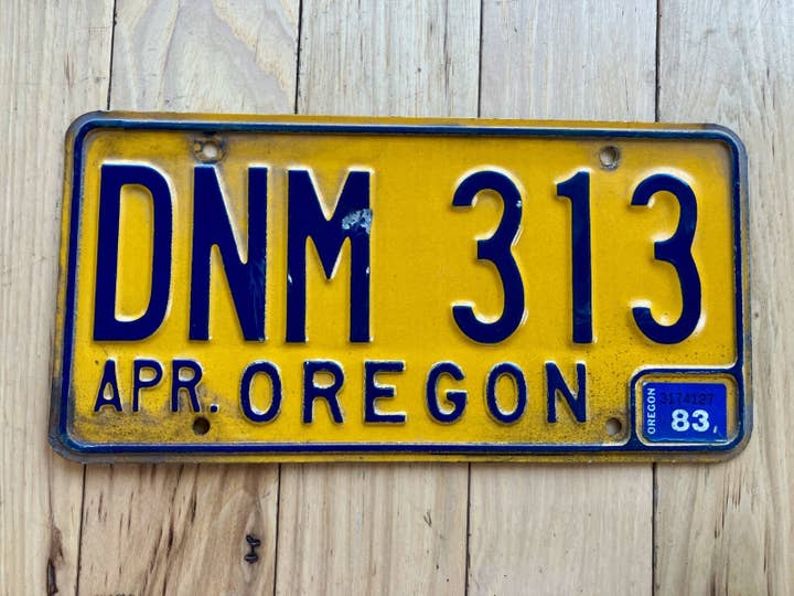 Targa dell'Oregon del 1983 per la vendita all'ingrosso da parte di RusticPlates