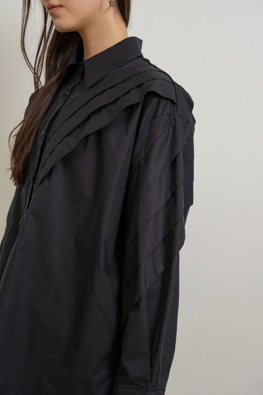 Heyson – wholesale Buttoned-down shirt – Women's – LT1065 Elegant Layered White Blouse13