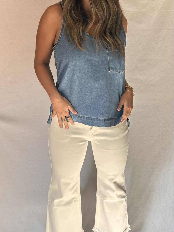 Capri Jeans Wide Leg Fringe for wholesale by Billee' by Billie