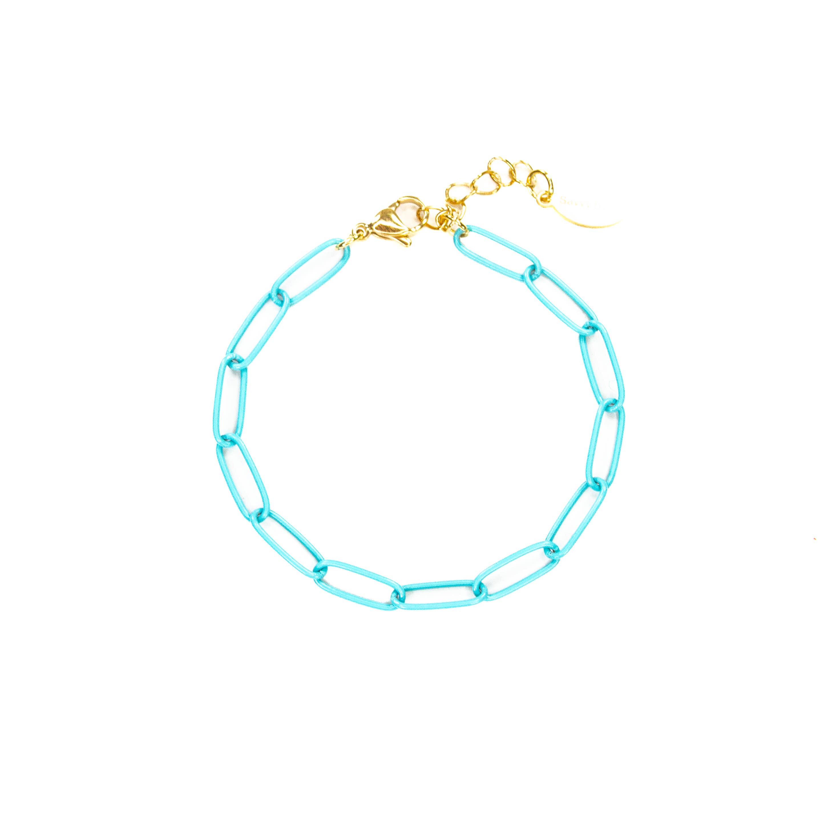 Savvy Bling - Wholesale Link & Chain Bracelet - Enamel 16+ Colors paperclip chain link bracelet28