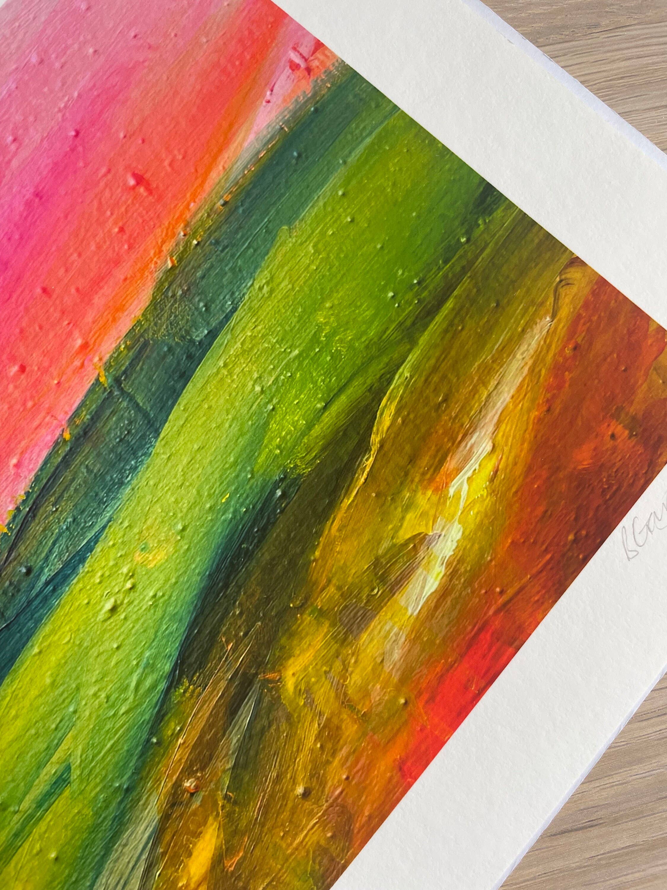 Beth Garner - Wholesale Art Print - 'Aurora', Scottish Abstract Landscape A4 Print3