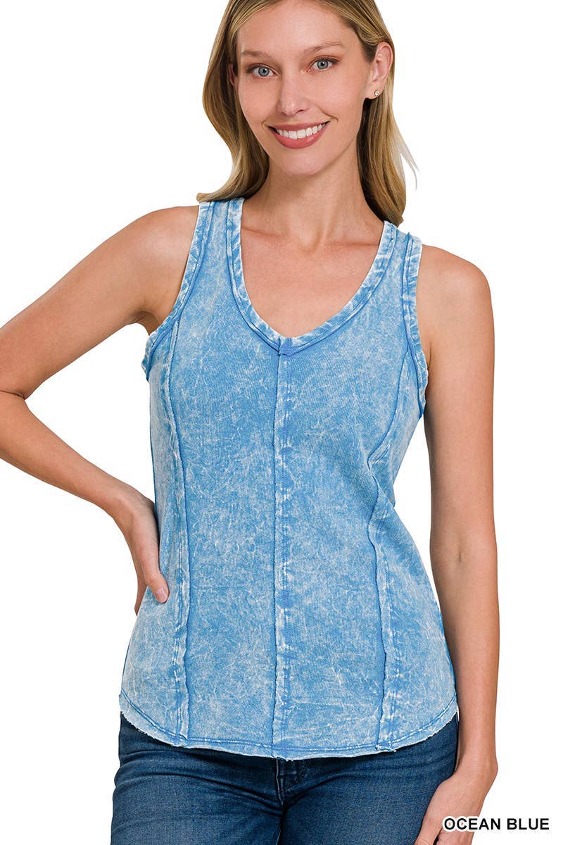 Vanilla Monkey - Vente Débardeur – femme - Haut en éponge froissée avec bord brut5