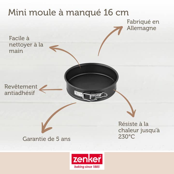 Zenker - Wholesale Cake tin - Zenker Special Mini 16 cm Hinged Tin4