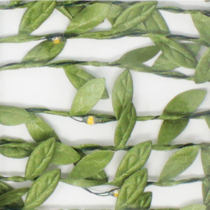 20 LED Green Leaf Fairy Lights Battery Operated - warm white for wholesale on Faire3