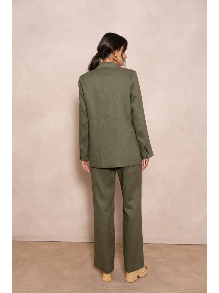 Attentif Paris - Vendita all'ingrosso Blazer - Donna - Giacca blazer in lino premium taglio dritto42