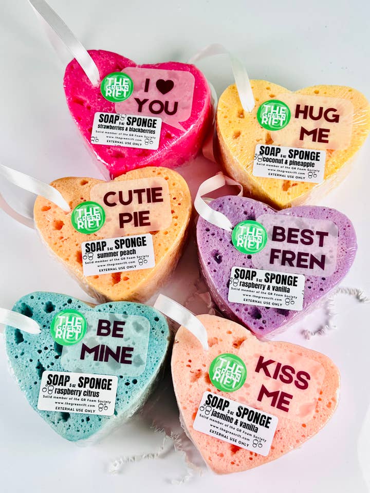 Éponge à bulles de la Saint-Valentin, saisonnière pour la vente par The Green Rift