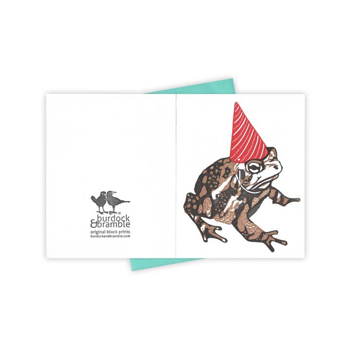 Burdock & Bramble - Wholesale Birthday Card - Party Animal Toad Card1
