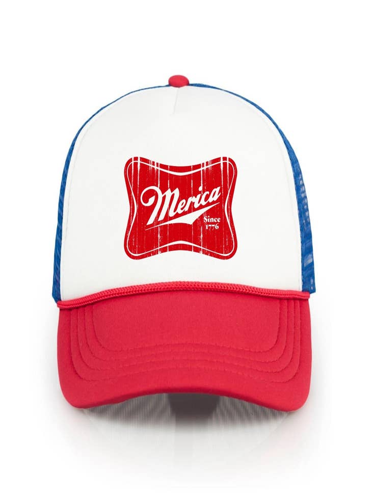 Tstars American Flag Hats for Men Women 4th of July USA Patriotic Trucker  Hat Mesh Cap
