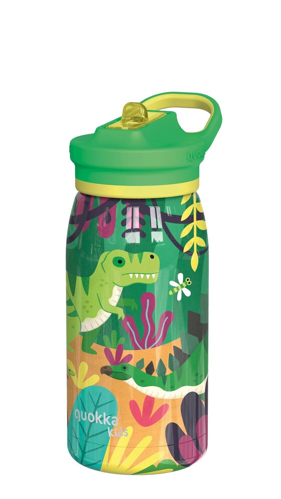 QUOKKA - Wholesale Water Bottle - QUOKKA KIDS STAINLESS STEEL BOTTLE WITH SIPPER POP DINO 445 ML0