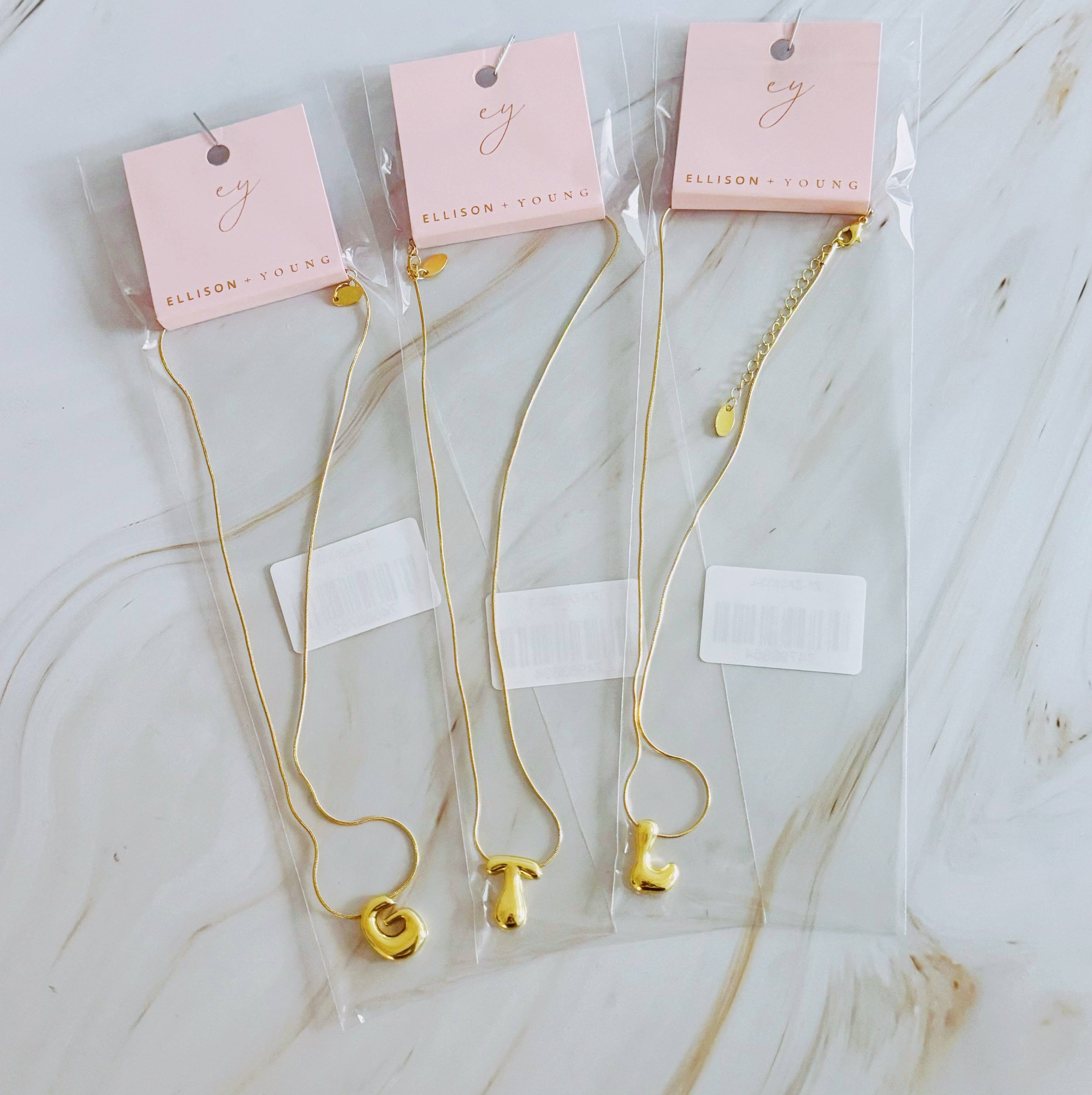 Ellison+Young - Wholesale Pendant/Charm Necklace - Balloon Letter Initial Necklace16