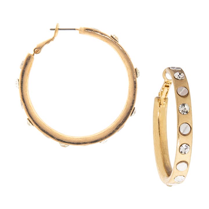 nailhead gemstone hoop for wholesale by Marlyn Schiff