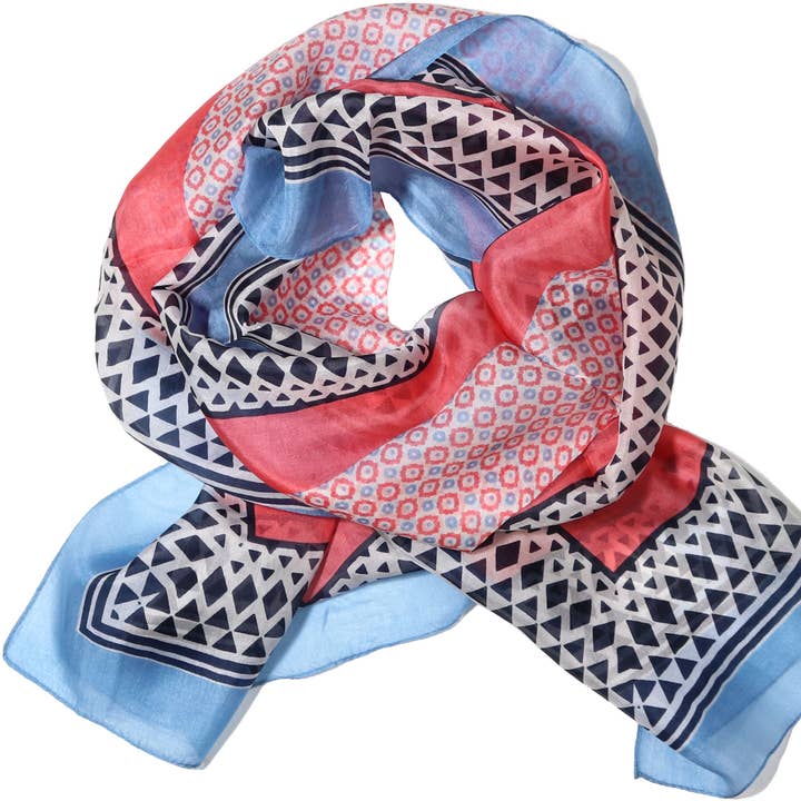 WS Scarf Silk Santiago Multi for wholesale by Wicked Sista Accessories