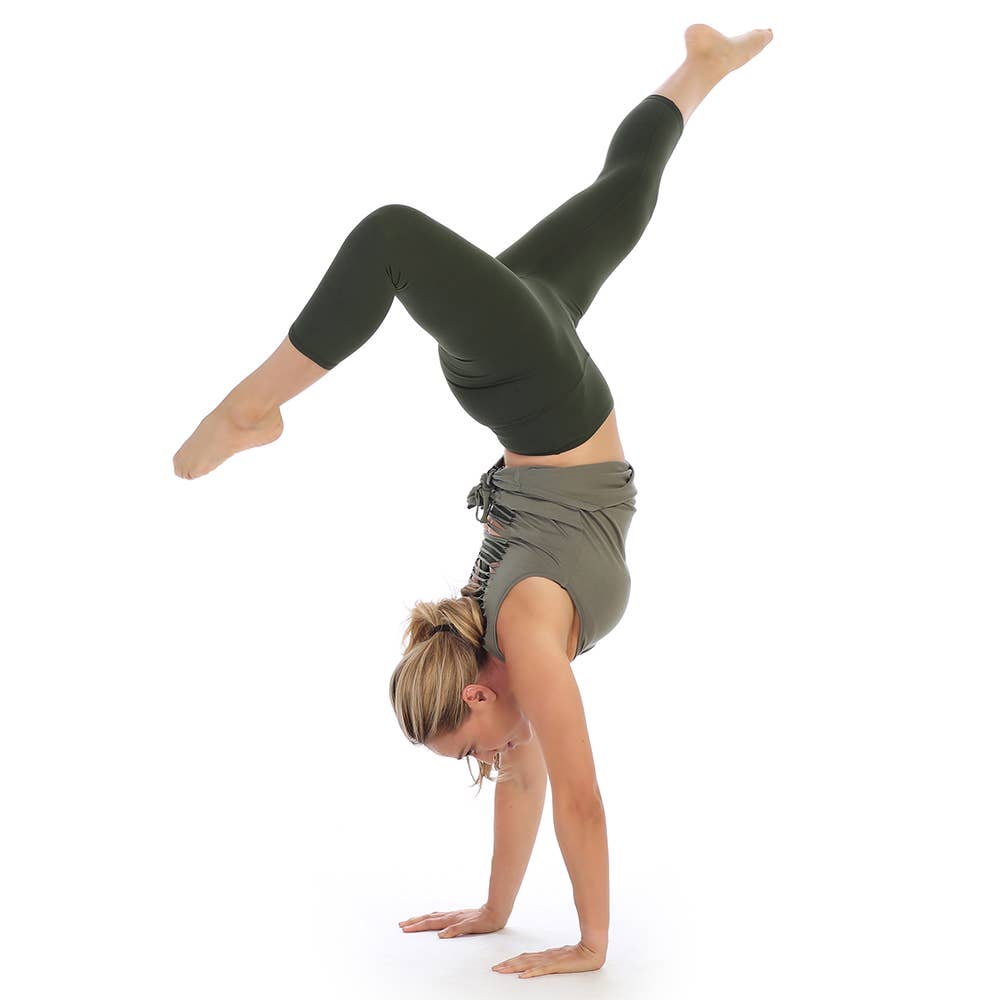 American Fitness Couture - Wholesale Athletic/Lounge Leggings - Women's - High Waist 3/4 Length Compression Leggings3