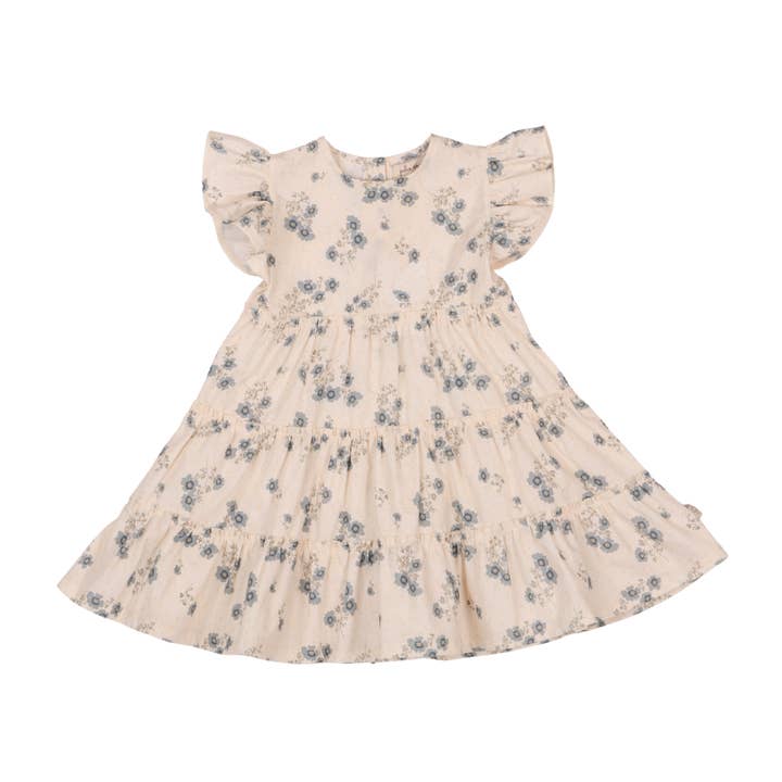 Caia Dress - Blue Floral for wholesale by Julie Dausell