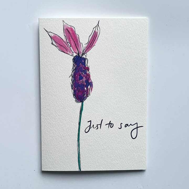 Just to say Lavender for wholesale by Wild Spot Studio Paper Goods, Cards and Prints