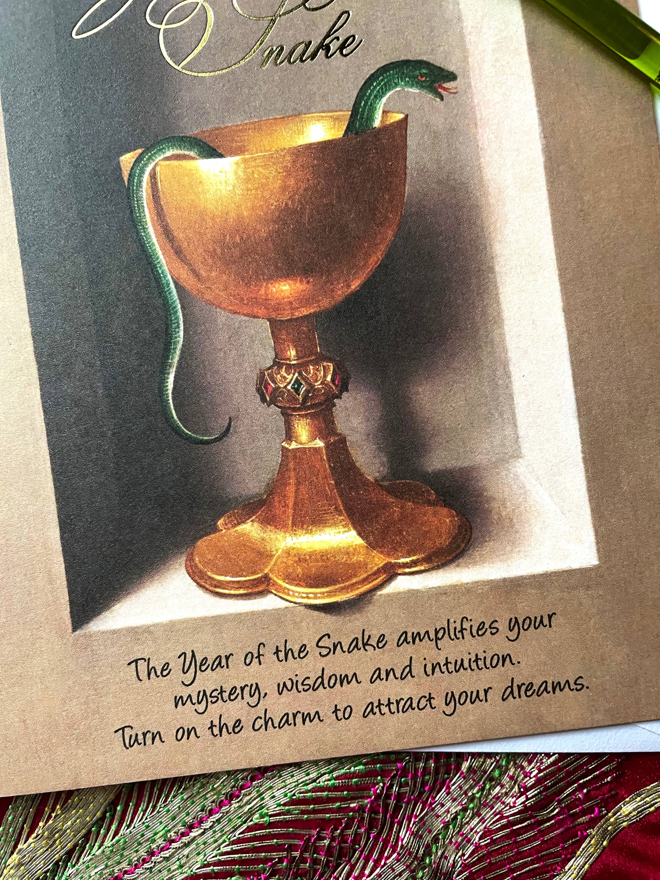 Ivory Tower Studios – wholesale Season’s Greetings card – Year of the Snake — 5x7 Keepsake Panel Card3